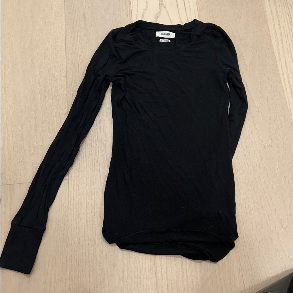 Goldie Elegant Black Long Sleeve Top